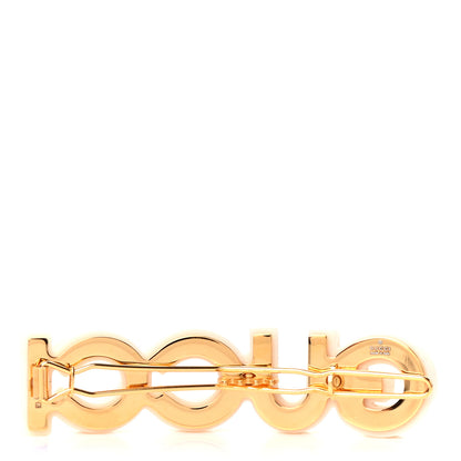 Gucci Resin Crystal Logo Hair Slide Ivory 2 of 4