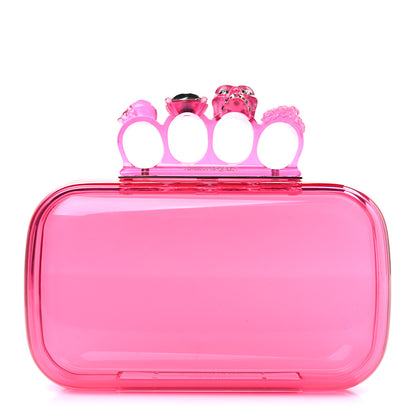Alexander McQueen Resin Knuckle Clutch Pink 1 of 8