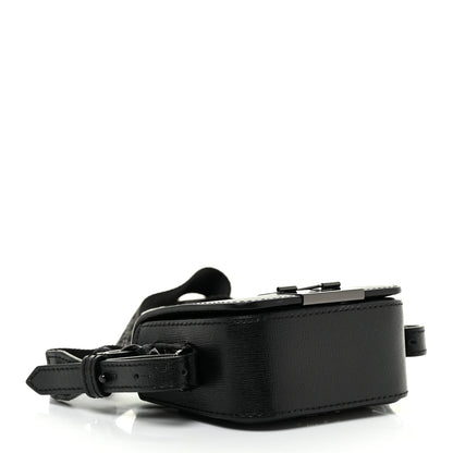 Off-White Saffiano Logo Baby Flap Bag Black White 4 of 14