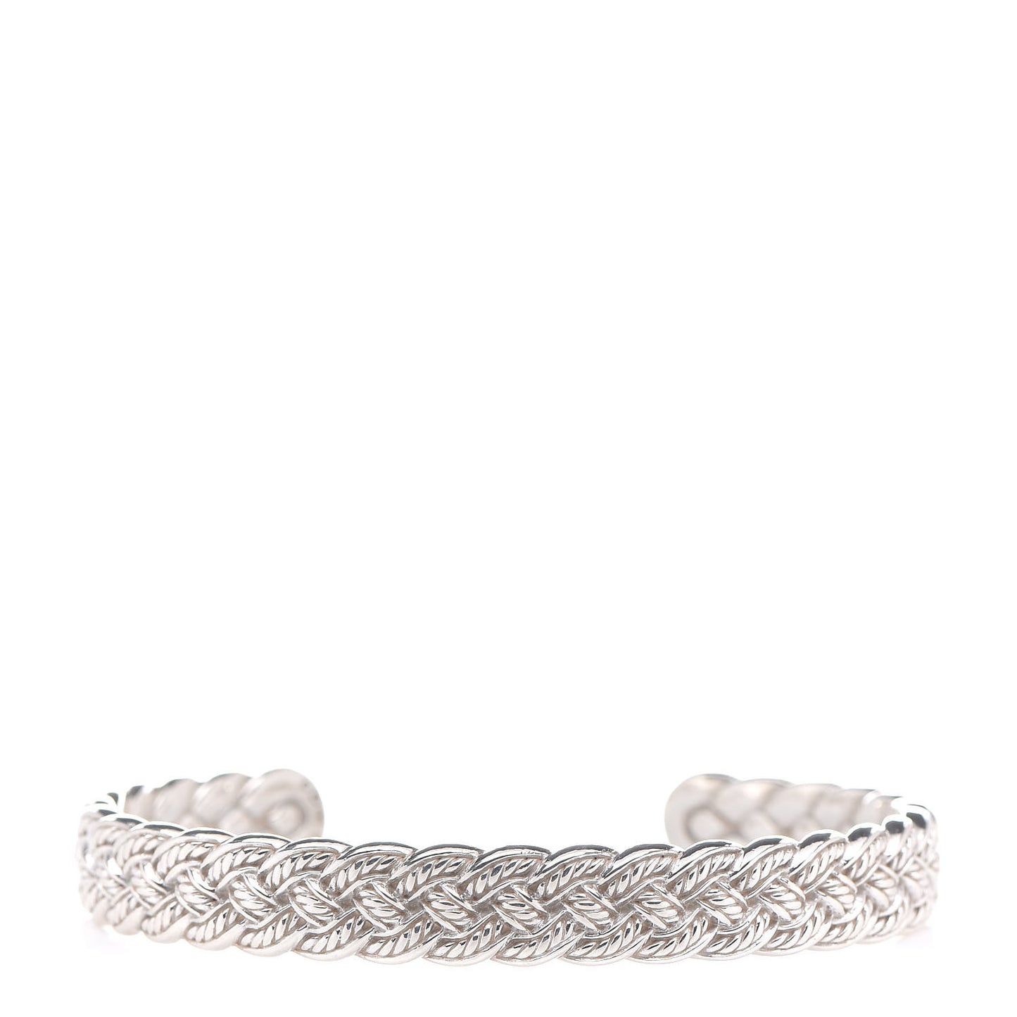 Sterling Silver Woven Cable Cuff Bracelet