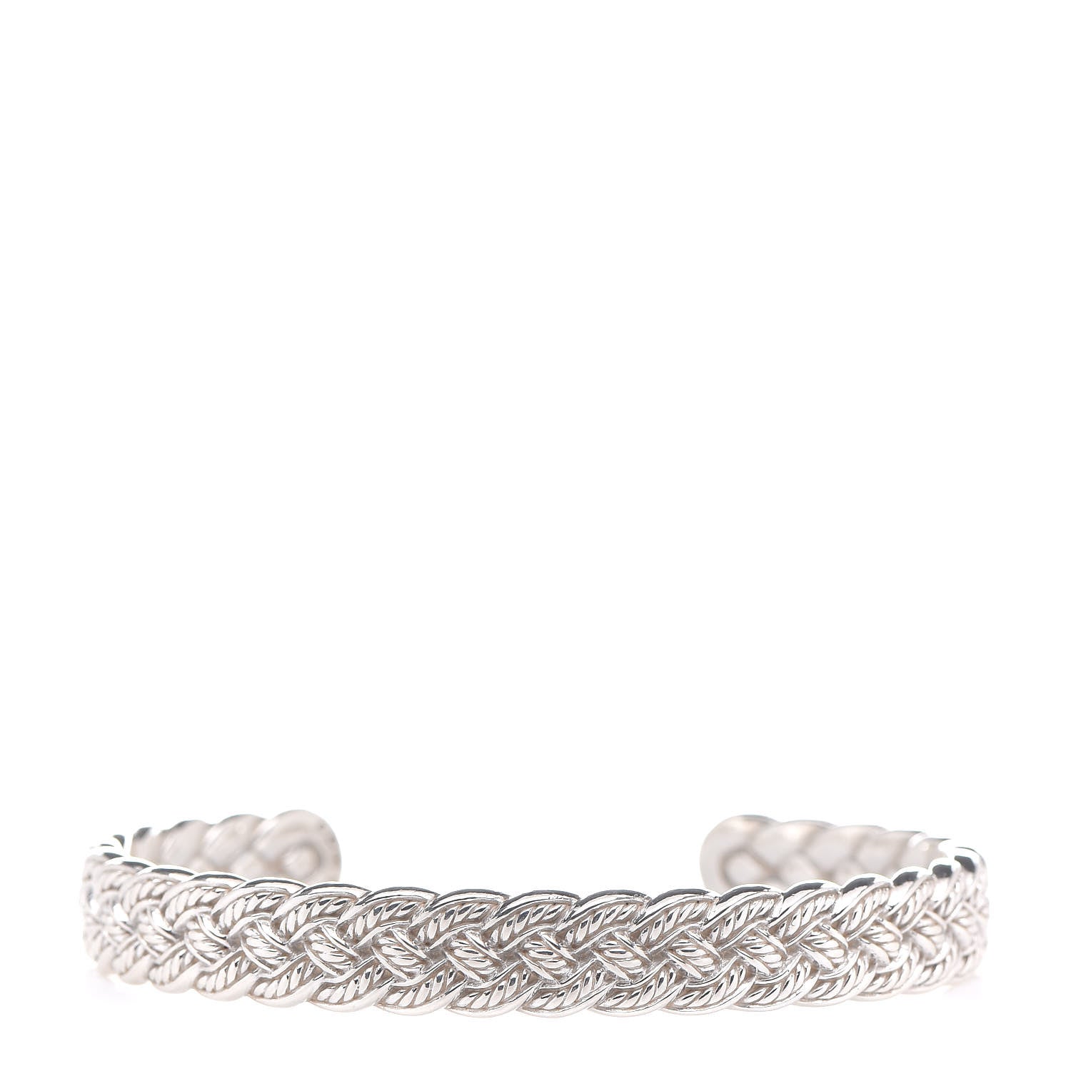 David Yurman Sterling Silver Woven Cable Cuff Bracelet 1 of 4