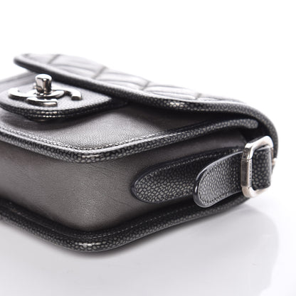 Chanel Iridescent Calfskin Mini Back To School Crossbody Flap Anthracite 6 of 12