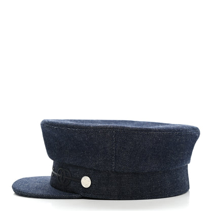 Hermes Denim Cabourg Cap 58 Indigo 3 of 9