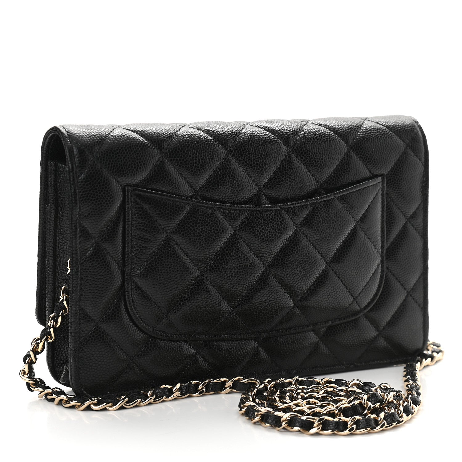 Chanel Caviar Quilted Coco Candy Wallet On Chain WOC Black 3 of 11