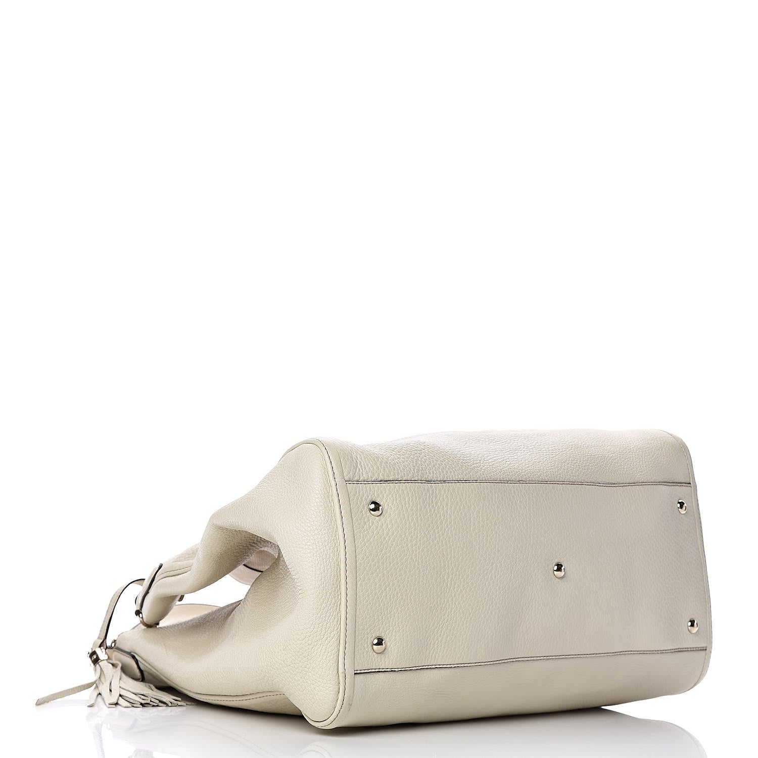 Gucci Pebbled Calfskin Large Soho Shoulder Bag Off White 4 of 10