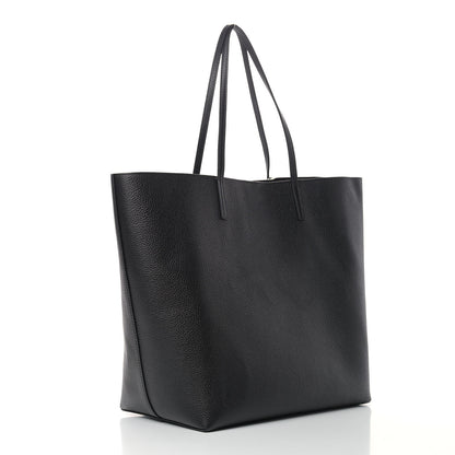 Alexander McQueen Grained Calfskin Skull Open Shopper Tote Black 3 of 6