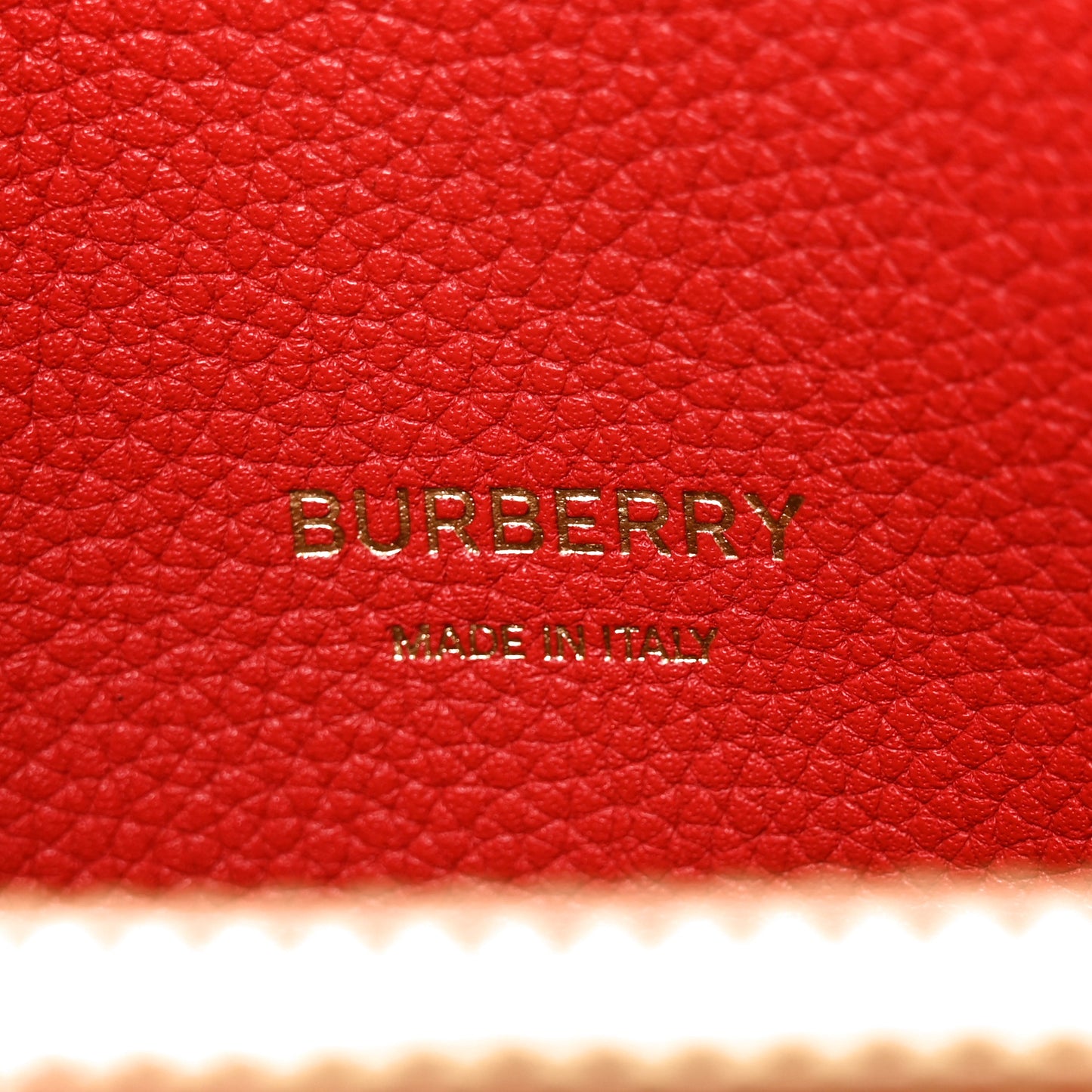 Grainy Calfskin Two Handle Title Bag Red