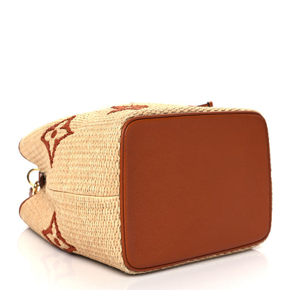 Louis Vuitton Raffia Calfskin Monogram Neonoe MM Tan 3 of 8