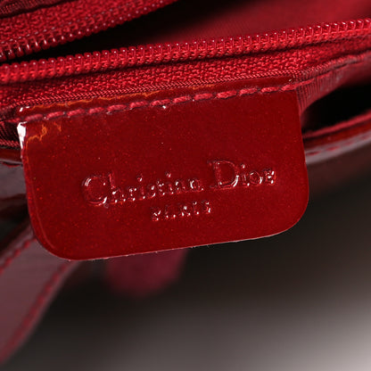 Christian Dior Patent Diorissimo Double Saddle Bag Dark Red 6 of 11