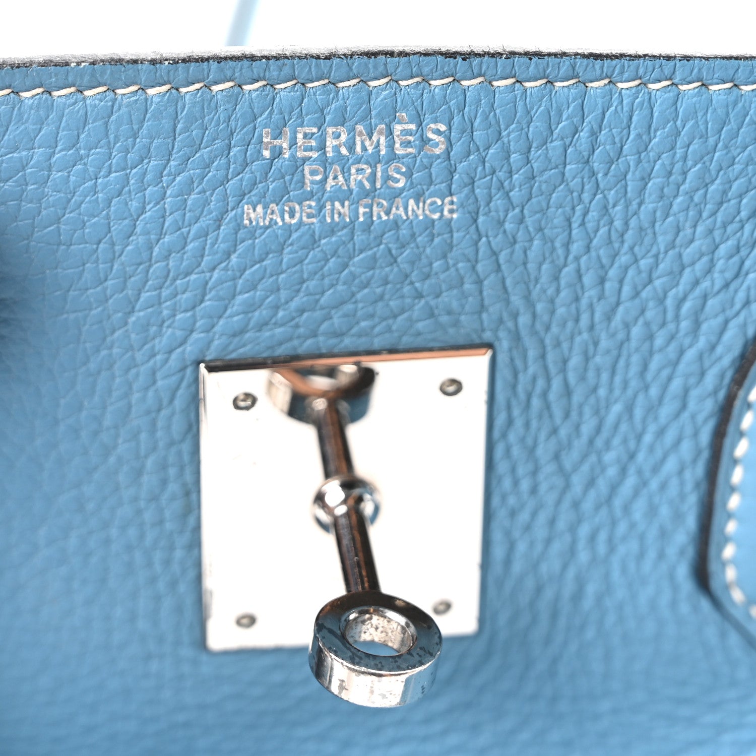 Hermes Taurillon Clemence BIRKIN 35 Blue Jean 6 of 10