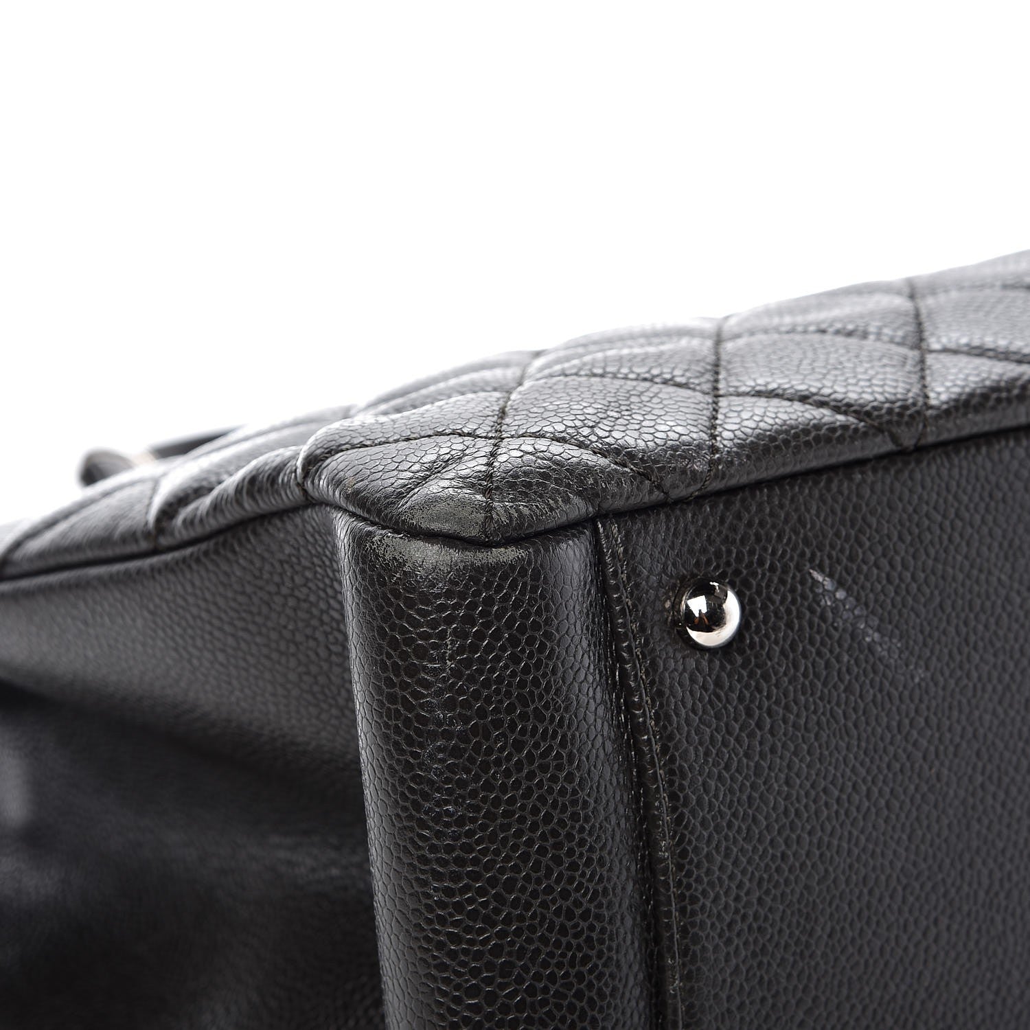 Chanel Caviar Quilted XL Grand Shopping Tote GST Dark Grey 10 of 14