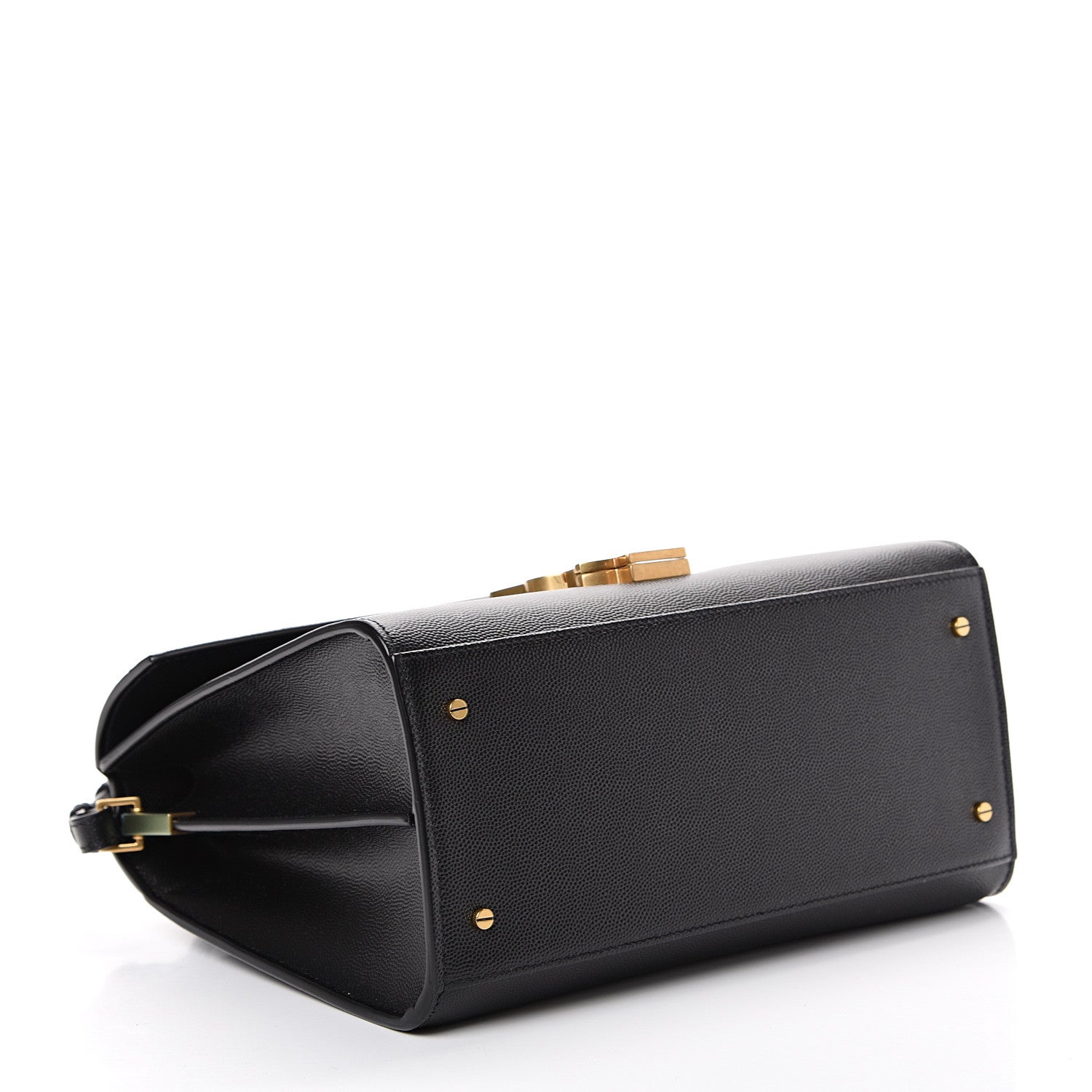 Saint Laurent Grain de Poudre Medium Classic Monogram Cassandra Top Handle Black Rouge Legion 3 of 9