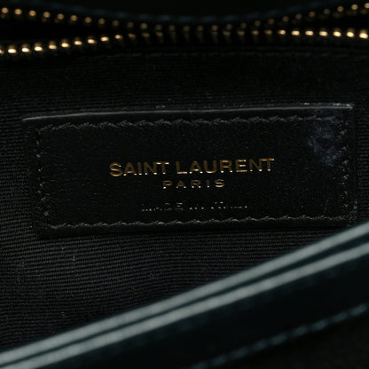 Saint Laurent Velvet Y Quilted Monogram Toy Loulou Crossbody Bag Dark Ottanio 6 of 12