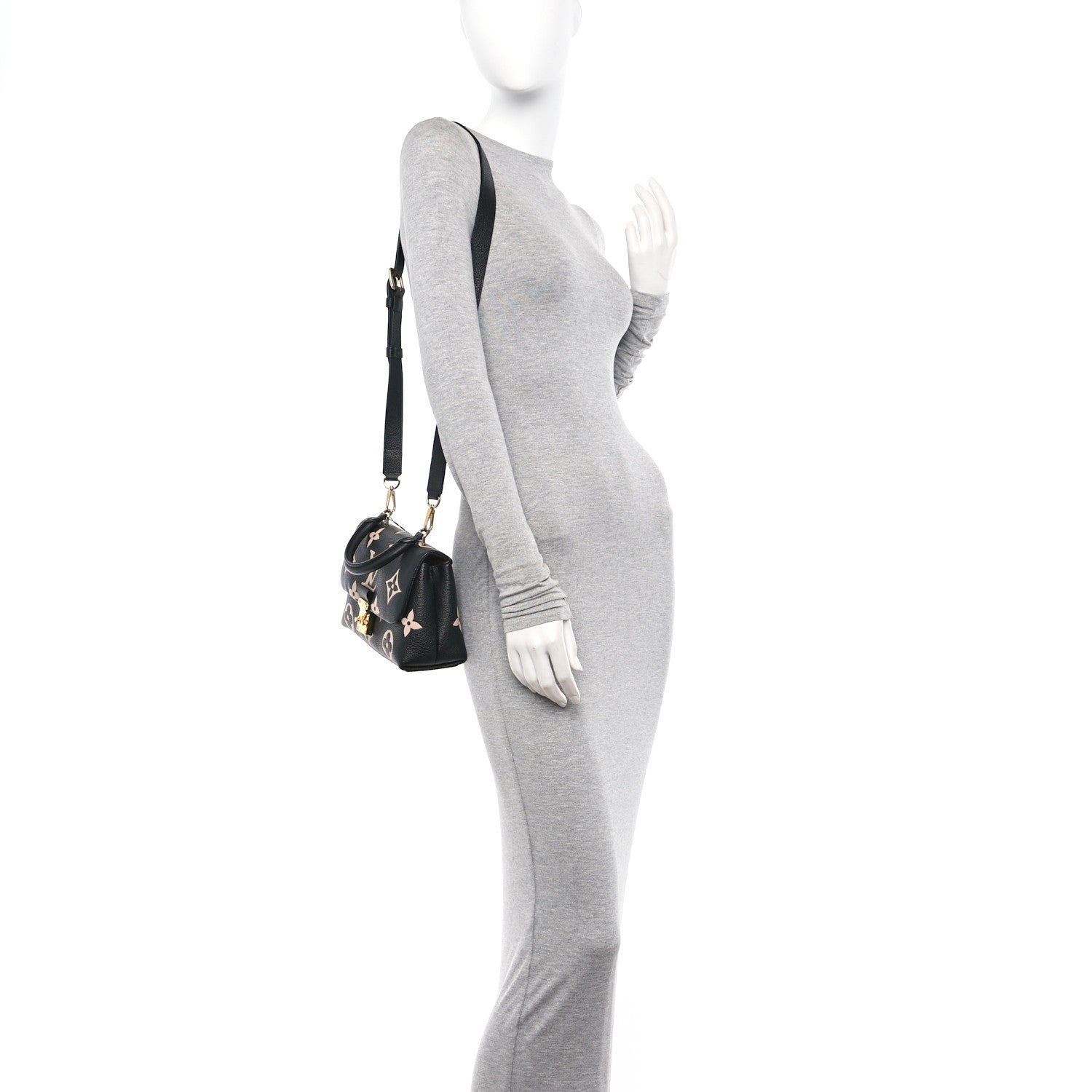 Louis Vuitton Empreinte Monogram Giant Madeleine BB Black Beige 2 of 9