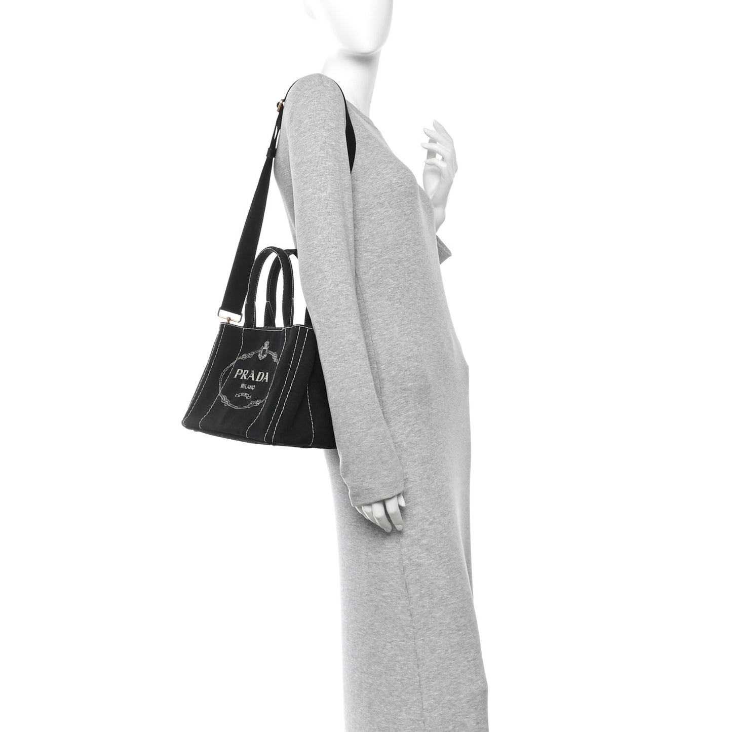 Canapa Small Logo Tote Black Talco