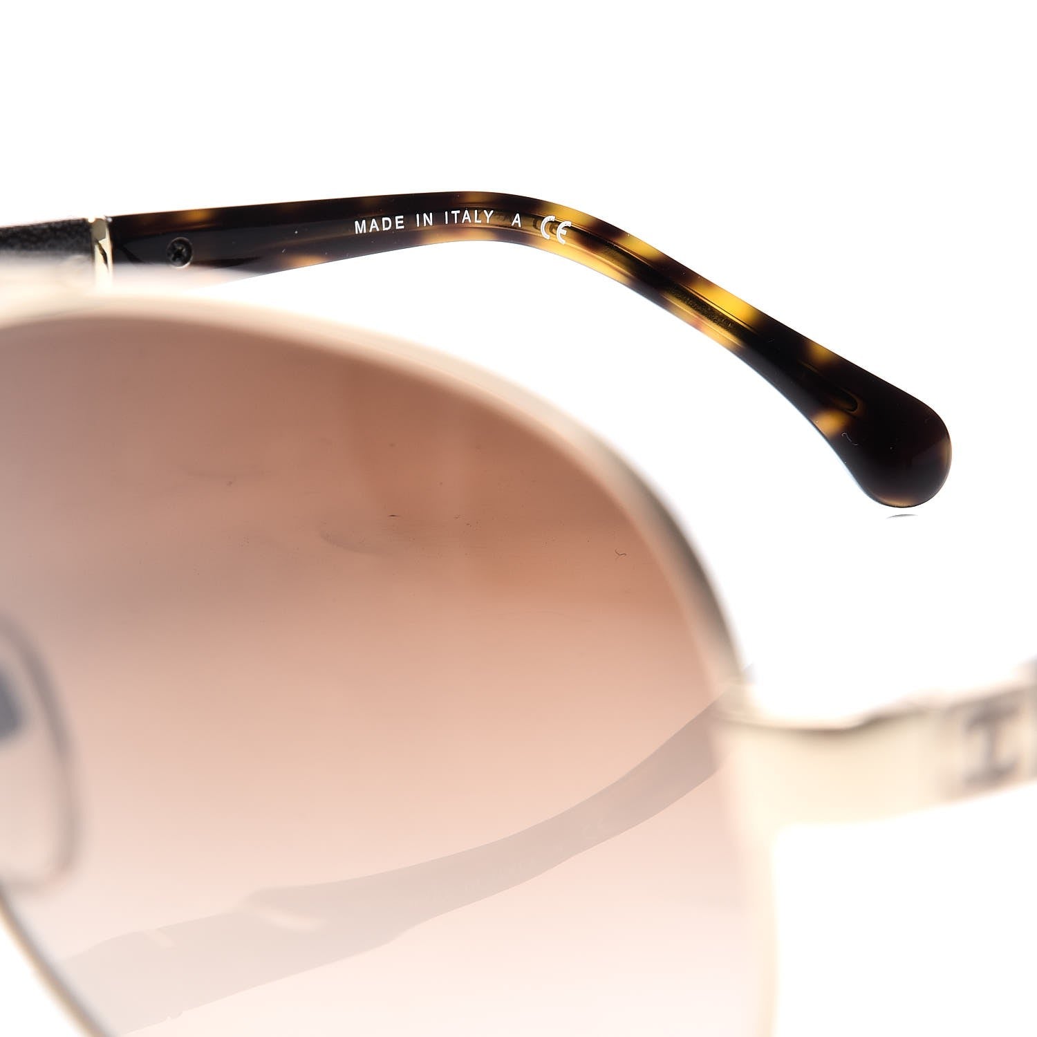 Chanel Lambskin Quilted CC Aviator Sunglasses 4195-Q Brown Gold 7 of 11