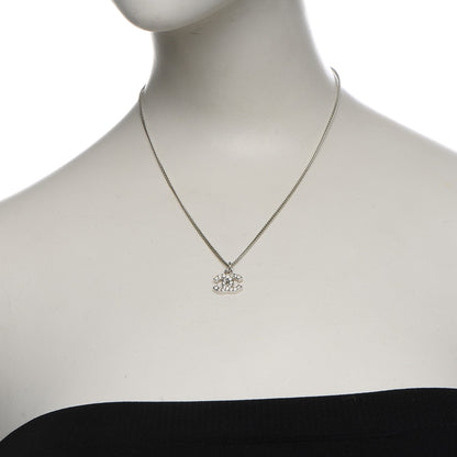 Chanel Crystal Timeless CC Necklace Silver 2 of 7