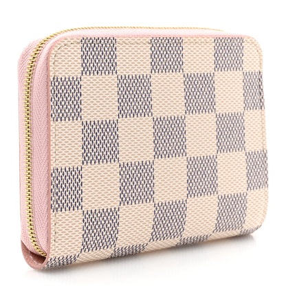 Louis Vuitton Damier Azur Zippy Coin Purse Rose Ballerine 3 of 8