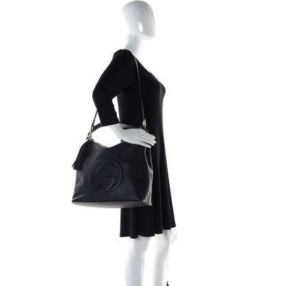Gucci Pebbled Calfskin Large Soho Hobo Black 4 of 7