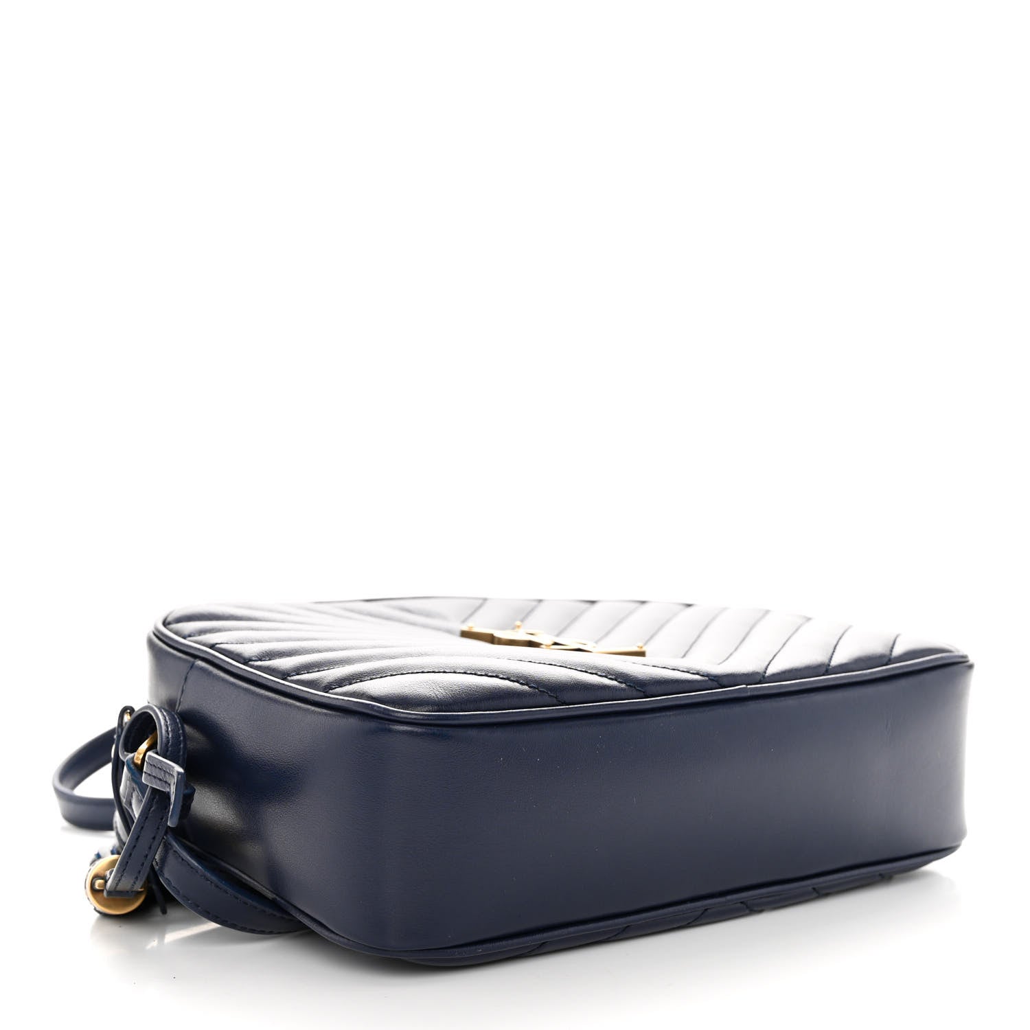 Saint Laurent Calfskin Matelasse Monogram Lou Camera Bag Deep Marine 5 of 9