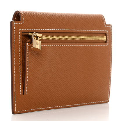 Hermes Epsom Kelly Pocket Compact Wallet Gold 3 of 8