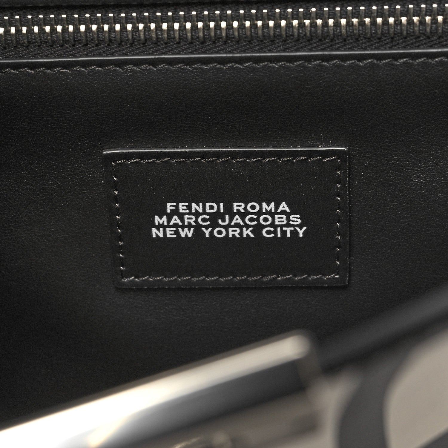 Fendi X MARC JACOBS Nappa Mini Peekaboo I SEE U Satchel Black White 7 of 11