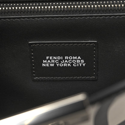 Fendi X MARC JACOBS Nappa Mini Peekaboo I SEE U Satchel Black White 7 of 11