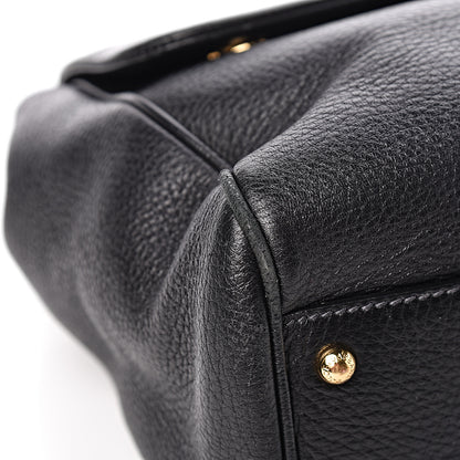 Dolce & Gabbana Grained Deerskin Medium Miss Sicily Satchel Black 12 of 15