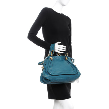 Chloe Calfskin Medium Paraty Peacock Blue 3 of 18