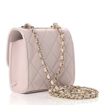 Chanel Lambskin Quilted Mini Trendy CC Clutch With Chain Light Purple 2 of 8