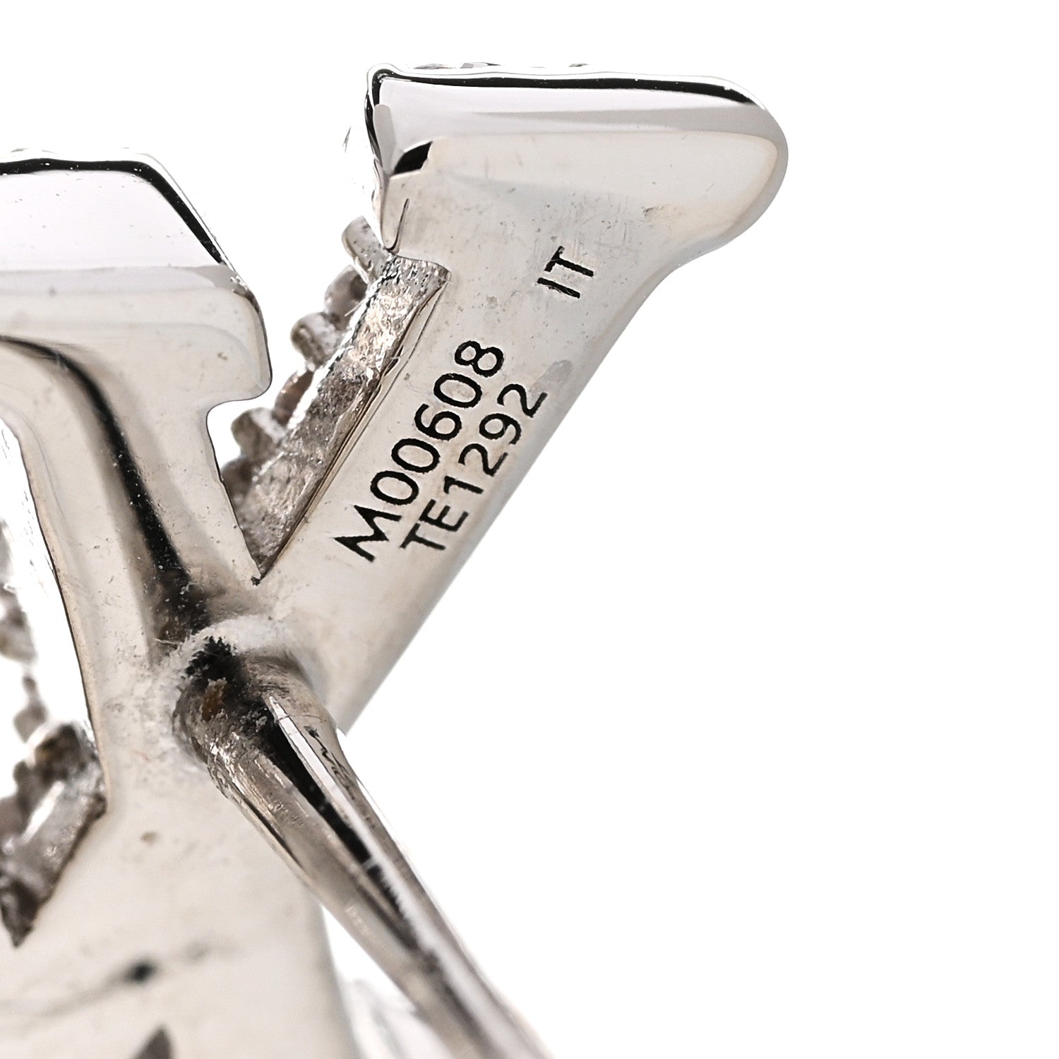 Louis Vuitton Crystal LV Iconic Earrings Silver 4 of 6