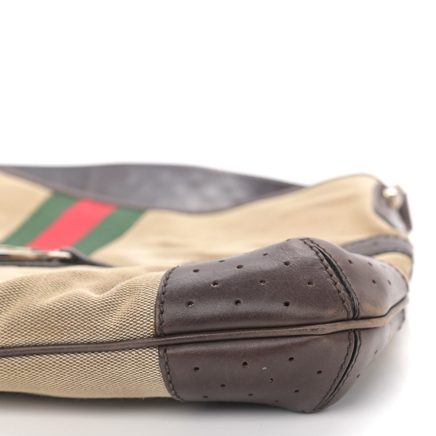 Canvas Web GG Shoulder Bag Brown