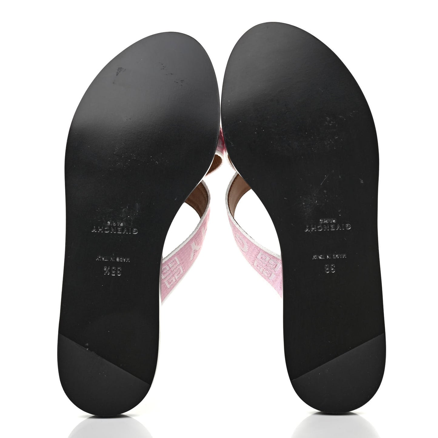 Grosgrain Cross Logo Ankle Strap Sandals 36/35.5 Pink White
