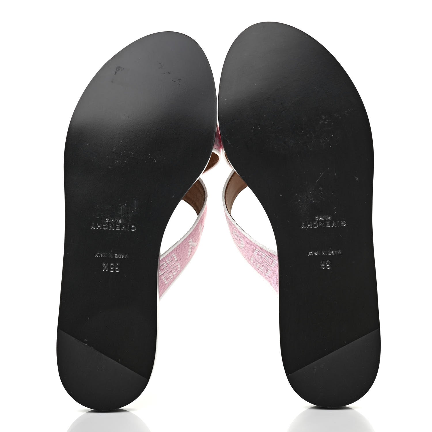 Givenchy Grosgrain Cross Logo Ankle Strap Sandals 36/35.5 Pink White 5 of 7
