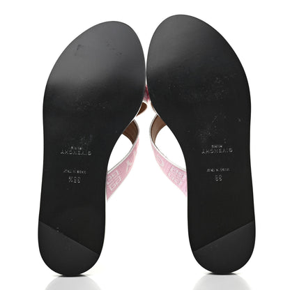 Givenchy Grosgrain Cross Logo Ankle Strap Sandals 36/35.5 Pink White 5 of 7