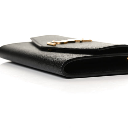 Saint Laurent Grain De Poudre Uptown Chain Wallet Black 9 of 12