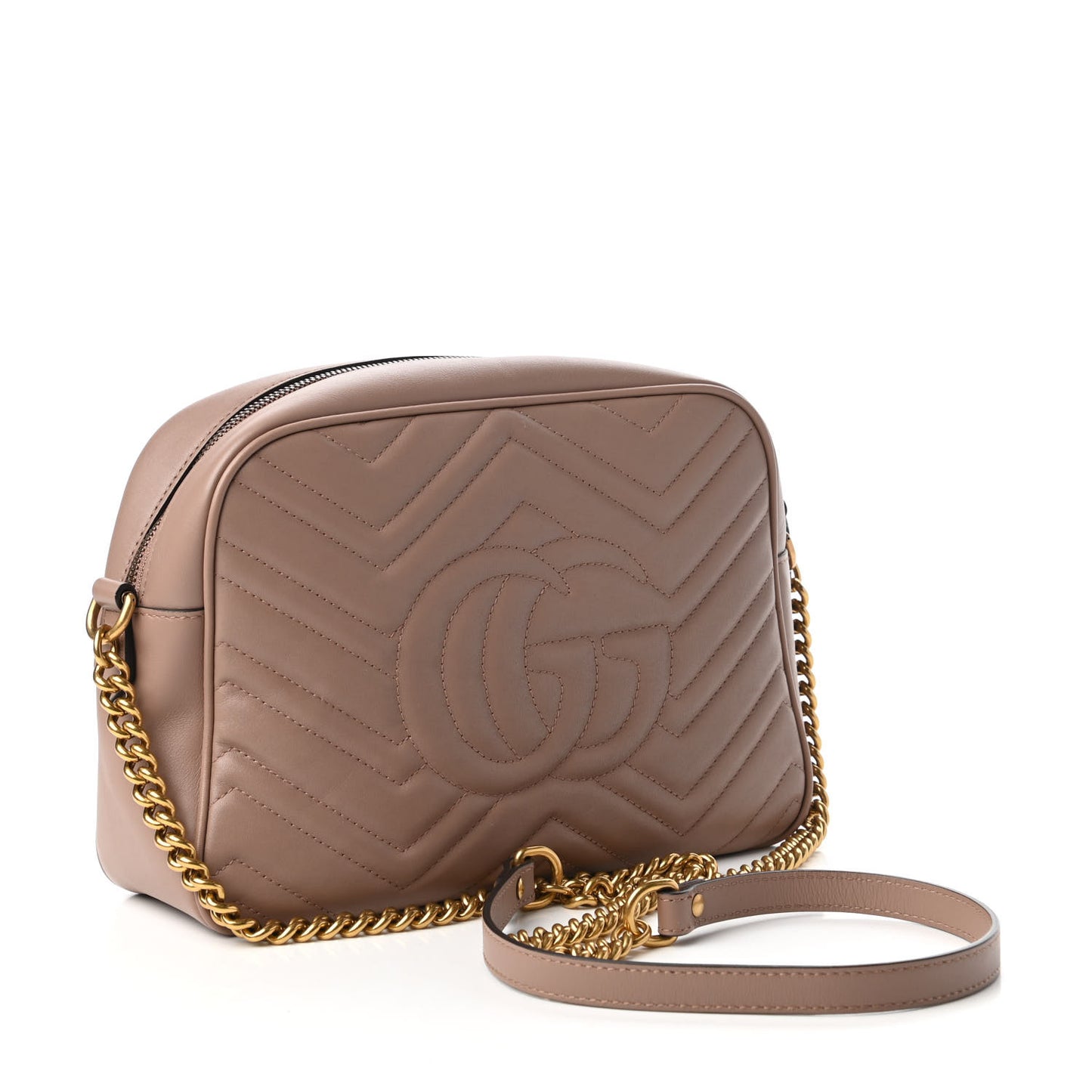 Calfskin Matelasse Medium GG Marmont Chain Shoulder Bag Porcelain Rose