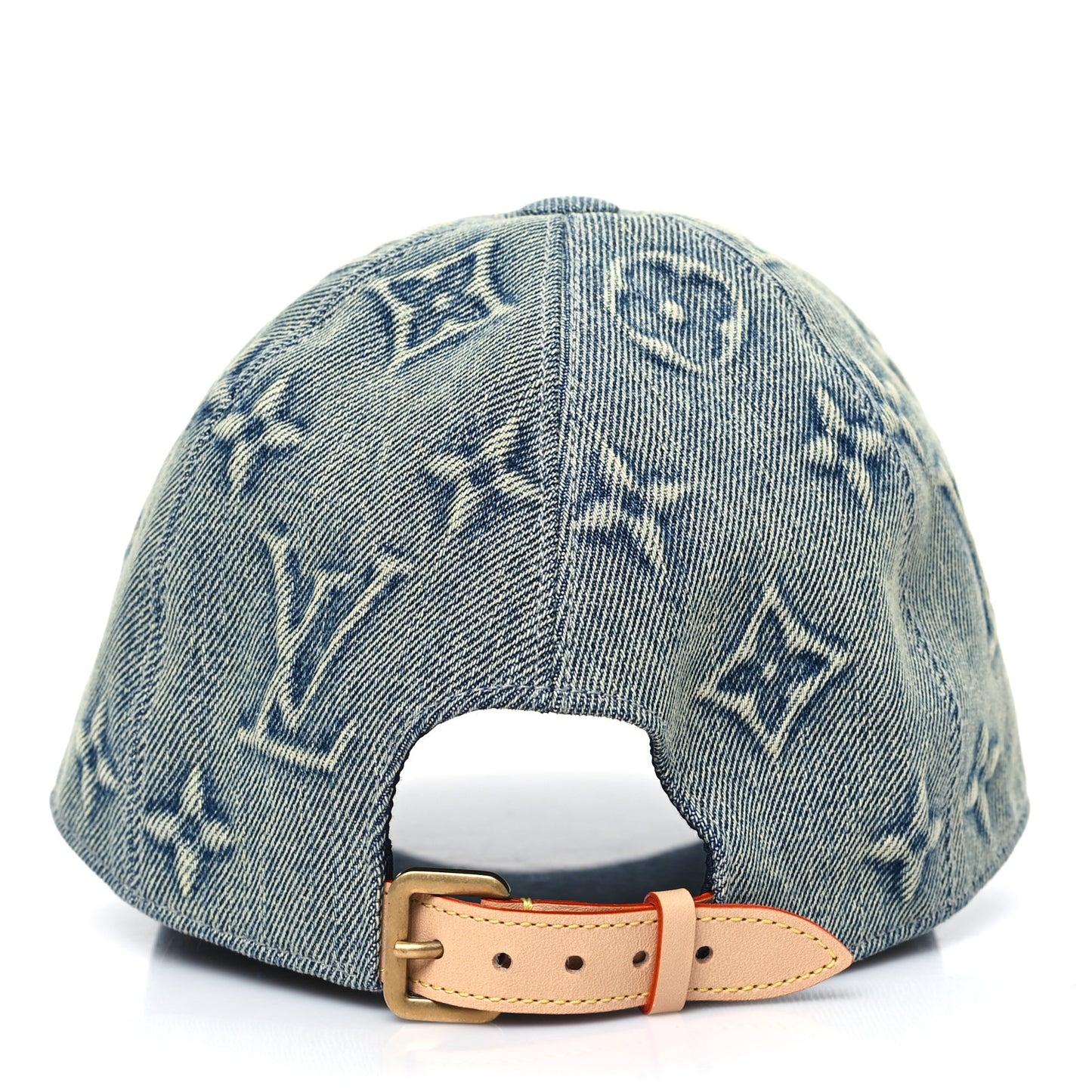 Monogram Washed Denim Cap M Blue