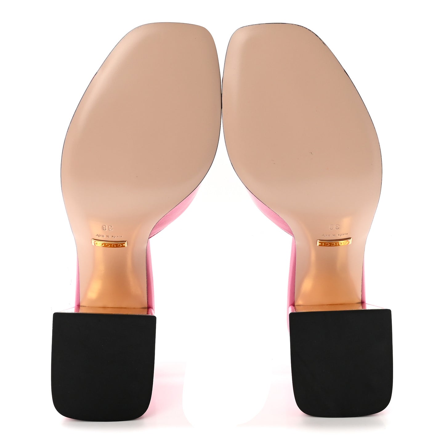 Nappa Horsebit 75mm Slide Sandals 38 Pink