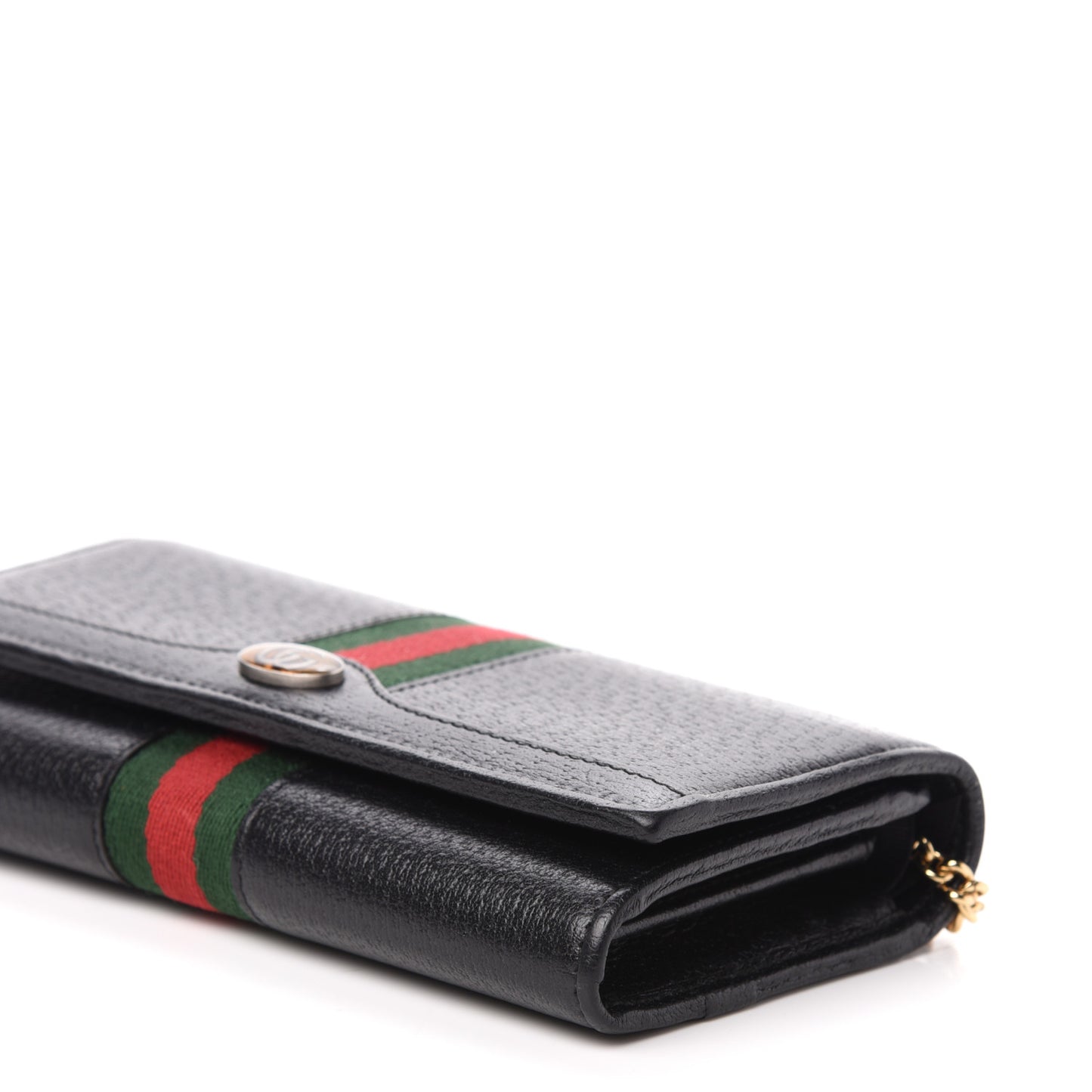 Calfskin Web Ophidia Wallet On Chain Black