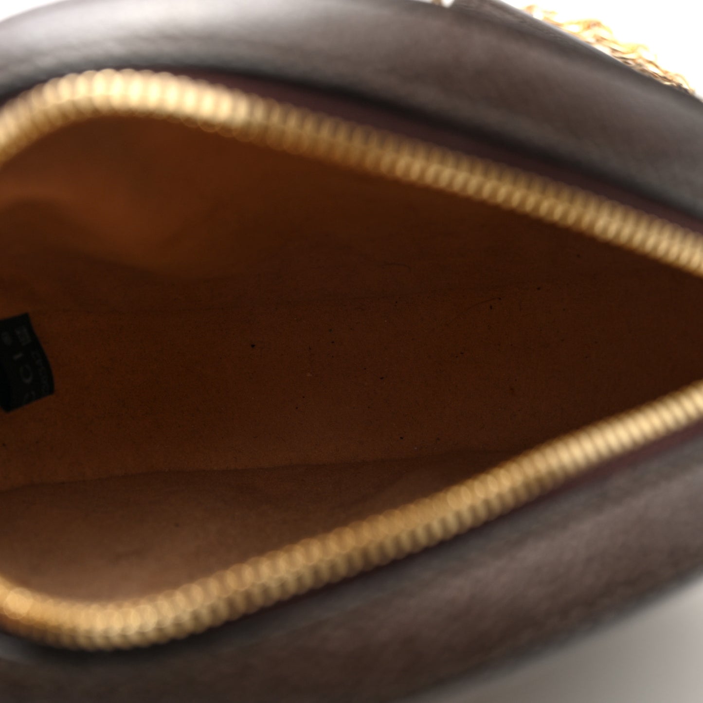 GG Supreme Monogram Web Mini Ophidia Round Shoulder Bag Brown