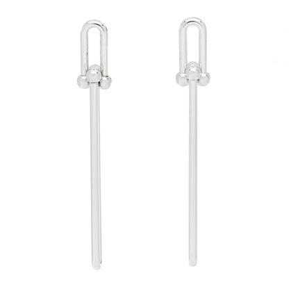 Tiffany Sterling Silver HardWear Double Long Link Earrings 1 of 5