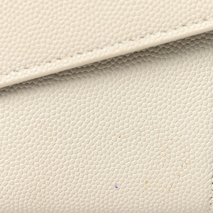 Saint Laurent Grain De Poudre Monogram Uptown Chain Wallet Crema Soft 13 of 14