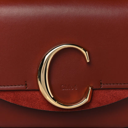 Chloe Shiny Calfskin Suede Mini C Bag Sepia Brown 8 of 10