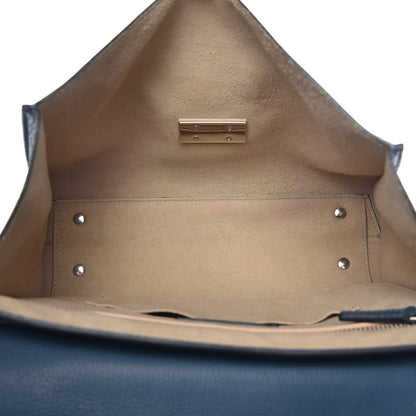 Givenchy Grained Calfskin Small Shark Lock Satchel Mineral Blue 6 of 17