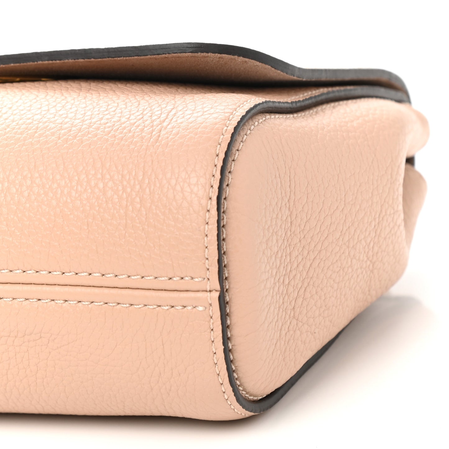 Small Classic Grain Calfskin Small Lily Flap Light Salmon