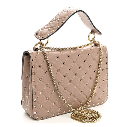 Valentino Garavani Nappa Medium Rockstud Spike Shoulder Bag Poudre 3 of 10