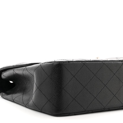 Chanel Caviar Quilted Jumbo Single Flap Black 8 of 10