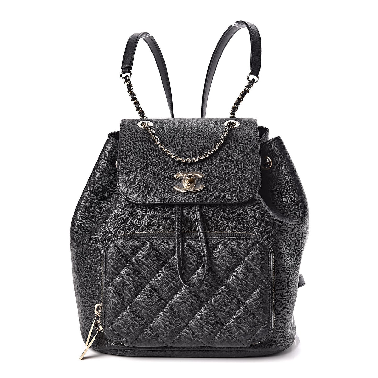 Caviar Quilted Business Affinity Backpack Black