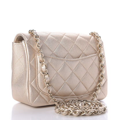 Chanel Metallic Lambskin Quilted Mini Square Flap Gold 3 of 9